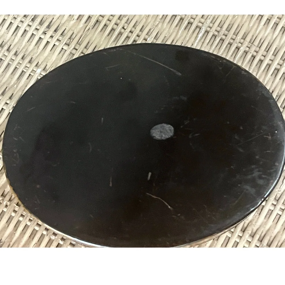 Lacquer Oval Trinket Box Floral Design Hand Painted‎ Dark Academia Whimsigoth